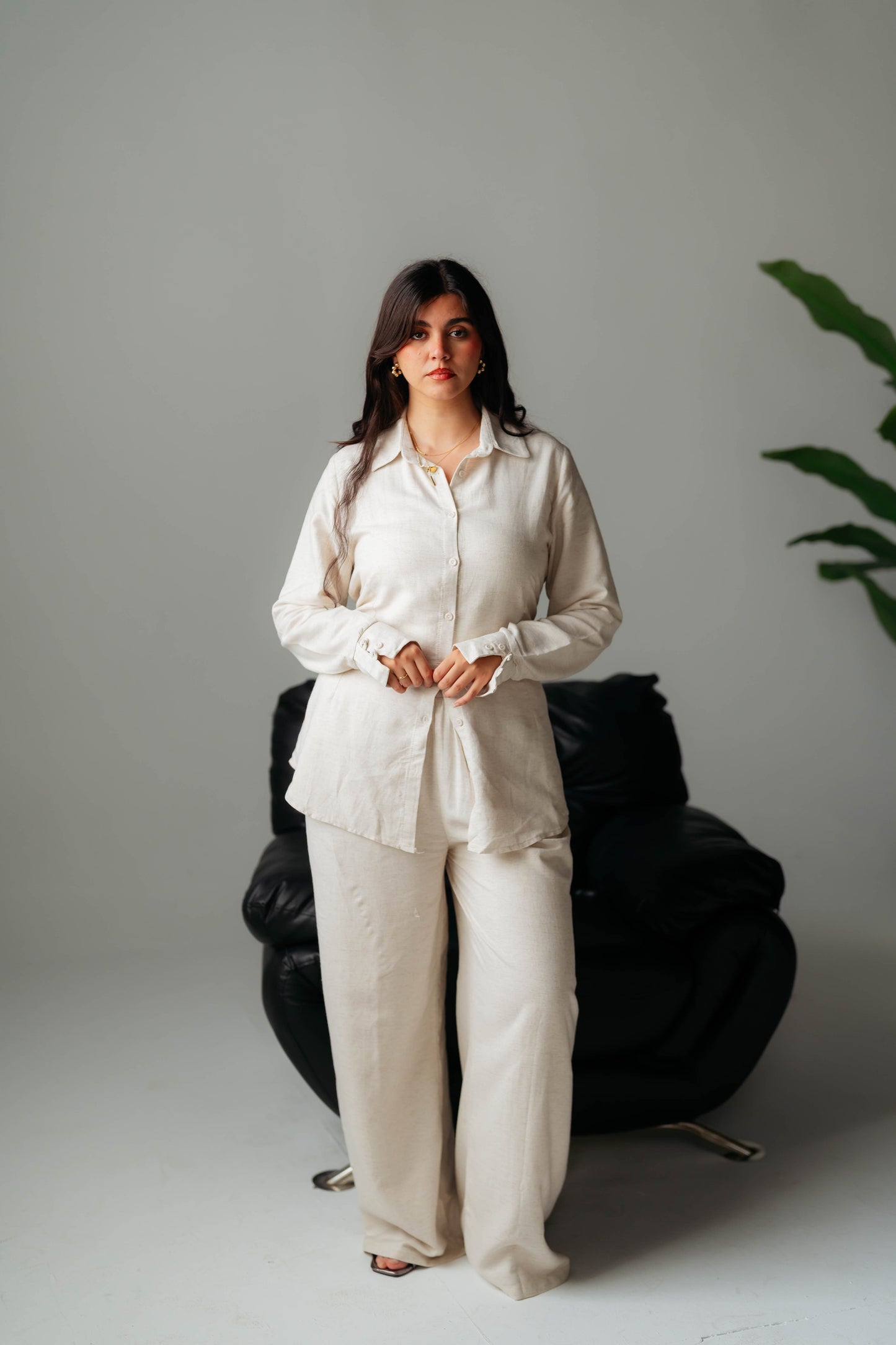 L I N E N stripe set